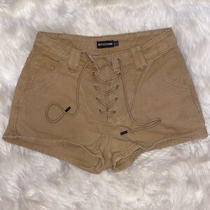 PrettyLittleThing Denim Drawstring Shorts